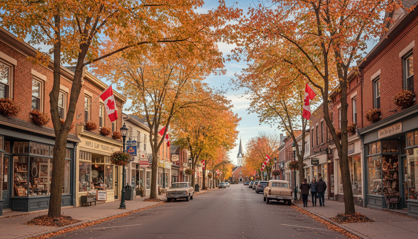 Downtown Sturgeon Falls streetscape where Carpet Cleaning North Bay serves local businesses